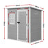 Giantz Garden Shed Outdoor Storage Box 1.87x1.28M Resin Tool Shed Backyard Grey