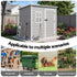 Giantz Garden Shed Outdoor Storage Box 1.87x1.28M Resin Tool Shed Backyard Grey