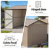 Giantz 3X3M Garden Shed Outdoor Storage Backyard Tool Shed Galvanized Steel Brown