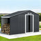 Garden Shed 3.22×1.96m – Galvanised Steel Outdoor Storage with Sliding Doors