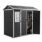 Garden Shed Resin Outdoor Storage Box 2.44x1.31M Tool Shed Backyard Black
