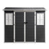Garden Shed Resin Outdoor Storage Box 2.44x1.31M Tool Shed Backyard Black