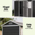 Garden Shed Resin Outdoor Storage Box 2.44x1.31M Tool Shed Backyard Black