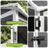 Garden Shed Resin Outdoor Storage Box 2.44x1.31M Tool Shed Backyard Black