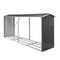 Firewood Storage Shed 334.5CM x 92CM Outdoor Log Rack Galvanised Steel Wood Holder