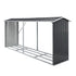 Firewood Storage Shed 334.5CM x 92CM Outdoor Log Rack Galvanised Steel Wood Holder