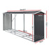 Firewood Storage Shed 334.5CM x 92CM Outdoor Log Rack Galvanised Steel Wood Holder