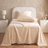 Single Sheet Set 150 GSM Micro Flannel Deep Pocket Cream White