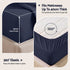 Giselle Double 500TC Cotton 4Pcs Sheet Set with 40cm Extra Deep Pocket for Thick Mattresses Sateen Weave for Sweaty Nights Navy Blue