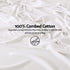 Giselle King 500TC Cotton 4Pcs Sheet Set with 40cm Extra Deep Pocket for Thick Mattresses Sateen Weave for Sweaty Nights White