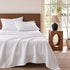 Giselle Kingsingle 500TC Cotton 4Pcs Sheet Set with 40cm Extra Deep Pocket for Thick Mattresses Sateen Weave for Sweaty Nights White