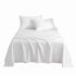Giselle Kingsingle 500TC Cotton 4Pcs Sheet Set with 40cm Extra Deep Pocket for Thick Mattresses Sateen Weave for Sweaty Nights White