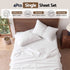 Single 500TC Cotton 4Pcs Sheet Set 40cm Deep Pocket White Bundle