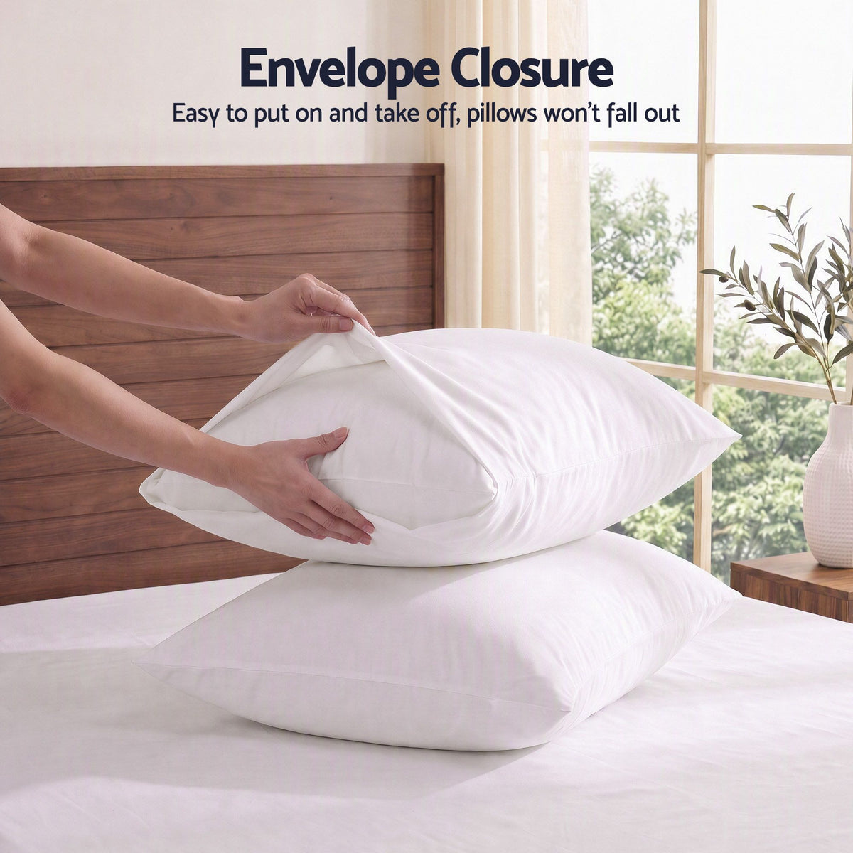 Single 500TC Cotton 4Pcs Sheet Set 40cm Deep Pocket White Bundle
