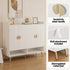 2‑Piece Entryway Set – 5‑Tier Shoe Cabinet & Bamboo Coat Rack, White/Pine