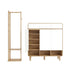 Artiss Shoe Rack Cabinet Wooden & Bamboo Clothes Rack Set Storage Shelf White Pine