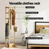 Artiss Shoe Rack Cabinet Wooden & Bamboo Clothes Rack Set Storage Shelf White Pine