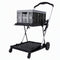 Artiss Shopping Trolley with Wheels 2 Layer w/1 Crate Foldable Trolley Grey