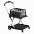 Artiss Shopping Trolley with Wheels 2 Layer w/1 Crate Foldable Trolley Grey