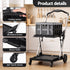 Artiss Shopping Trolley with Wheels 2 Layer w/1 Crate Foldable Trolley Grey