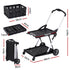 Shopping Trolley with Wheels 2 Layer w/2 Crates Foldable Trolley Black