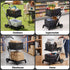 Shopping Trolley with Wheels 2 Layer w/2 Crates Foldable Trolley Black
