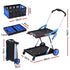 Shopping Trolley with Wheels 2 Layer w/2 Crates Foldable Trolley Blue