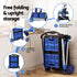 Shopping Trolley with Wheels 2 Layer w/2 Crates Foldable Trolley Blue