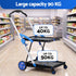 Shopping Trolley with Wheels 2 Layer w/2 Crates Foldable Trolley Blue