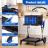 Shopping Trolley with Wheels 2 Layer w/2 Crates Foldable Trolley Blue