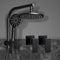 9" Matte Black Rain Shower Head Set with Handheld + Tap Mixer