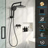 9'' Rain Shower Head Set Handheld Round High Pressure Twins Tap Chrome