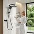 9'' Rain Shower Head Set Handheld Round High Pressure Twins Tap Chrome