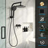 9'' Rain Shower Head Set Handheld Round High Pressure Twins Tap Chrome