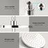 9'' Rain Shower Head Set Handheld Round High Pressure Mixer Tap Chrome