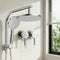 9'' Rain Shower Head Set Handheld Round High Pressure Twins Tap Chrome