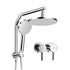 9'' Rain Shower Head Set Handheld Round High Pressure Twins Tap Chrome