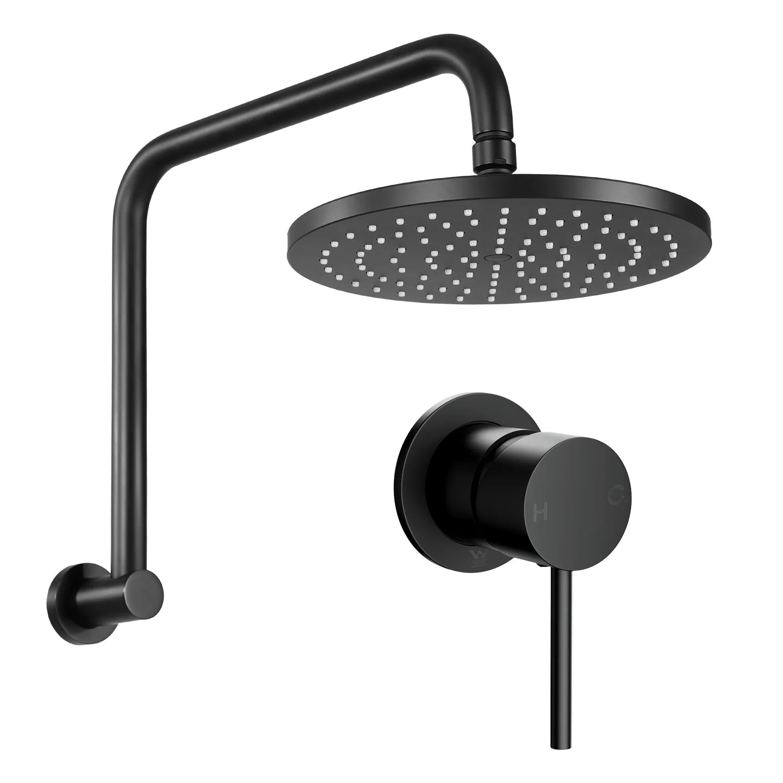 9'' Rain Overhead Swivel Shower Head with Wall Bathroom Mixer