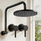 9'' Rain Overhead Swivel Shower Head with Wall Twin Swivel Bathroom Tap