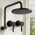 9'' Rain Overhead Swivel Shower Head with Wall Twin Swivel Bathroom Tap