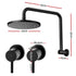 9'' Rain Overhead Swivel Shower Head with Wall Twin Swivel Bathroom Tap