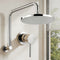 9'' Rain Overhead Swivel Shower Head with Wall Bathroom Mixer Silver