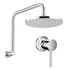 9'' Rain Overhead Swivel Shower Head with Wall Bathroom Mixer Silver