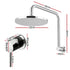 9'' Rain Overhead Swivel Shower Head with Wall Bathroom Mixer Silver