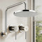 9'' Rain Overhead Swivel Shower Head with Wall Twin Swivel Bathroom Tap Silver
