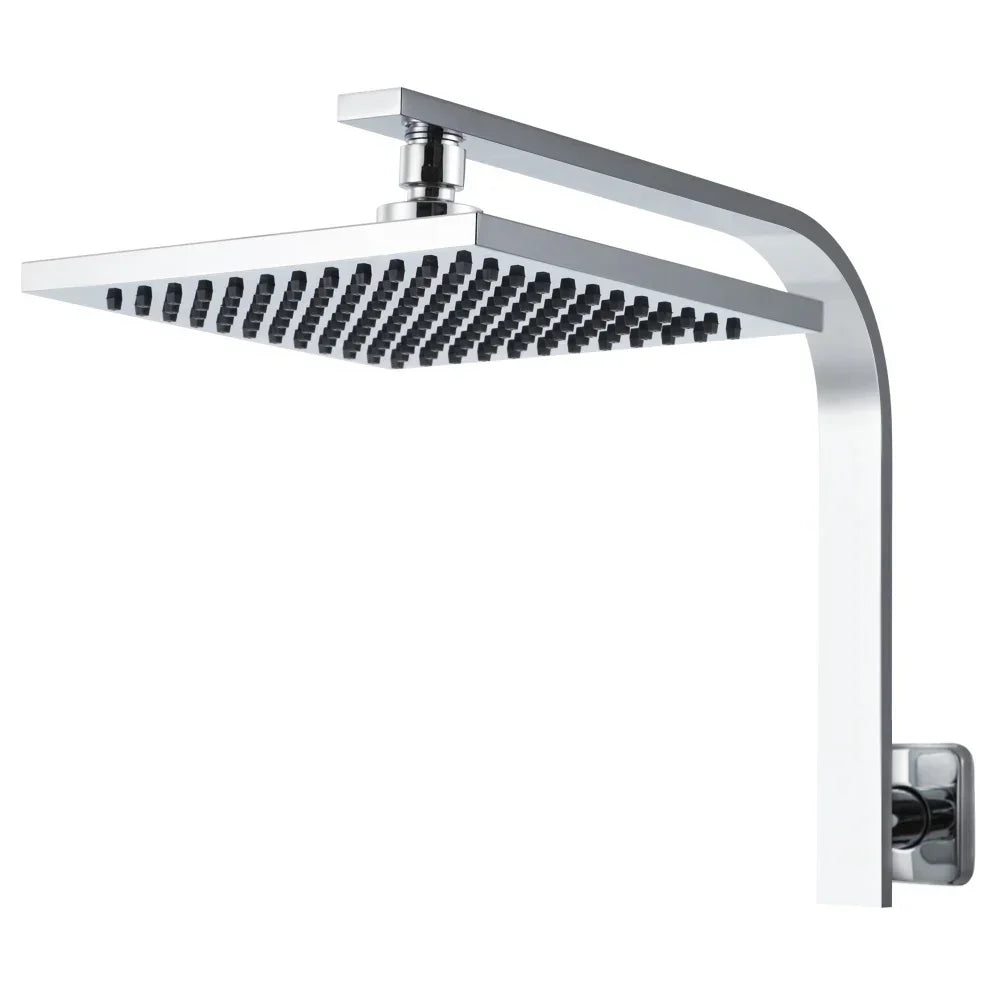 8 Inch Rainfall Shower Head Brass Chrome Bathroom Overhead 9L/Min