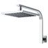 8 Inch Rainfall Shower Head Brass Chrome Bathroom Overhead 9L/Min