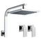 8 Inch Rainfall Shower Head Set Brass Chrome Hot Cold Mixer Tap Set