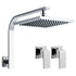 8 Inch Rainfall Shower Head Set Brass Chrome Hot Cold Mixer Tap Set