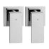 8 Inch Rainfall Shower Head Set Brass Chrome Hot Cold Mixer Tap Set